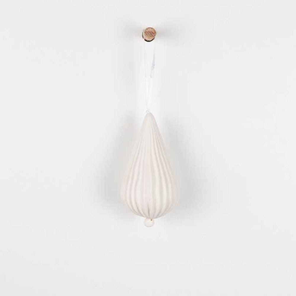 PAPAYA: Wanderlust Hanging Porcelain Teardrop | Chalk
