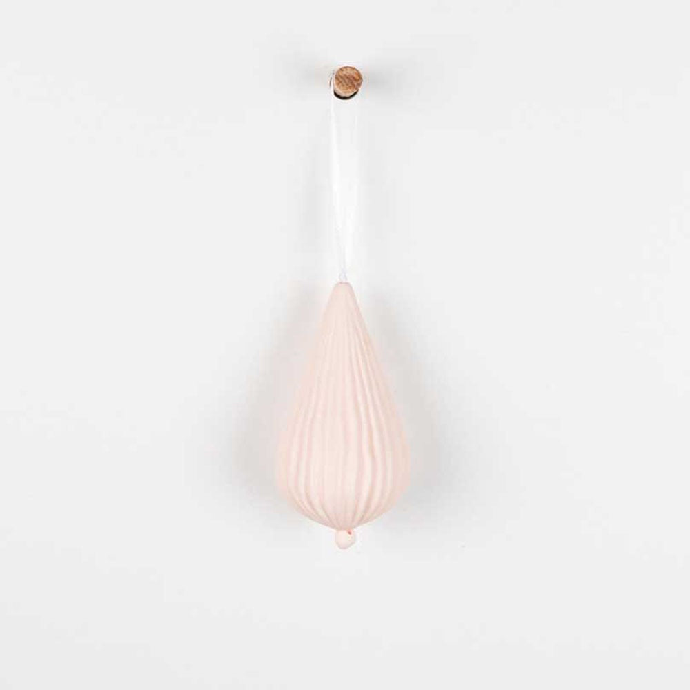 PAPAYA: Wanderlust Hanging Porcelain Teardrop | Coral