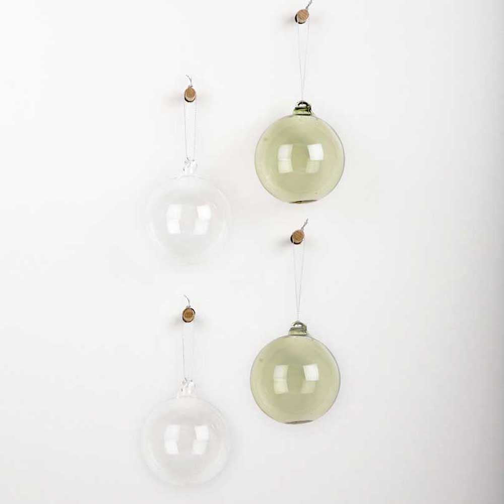 PAPAYA: Wonderlust Hanging Baubles | Clear & Sage