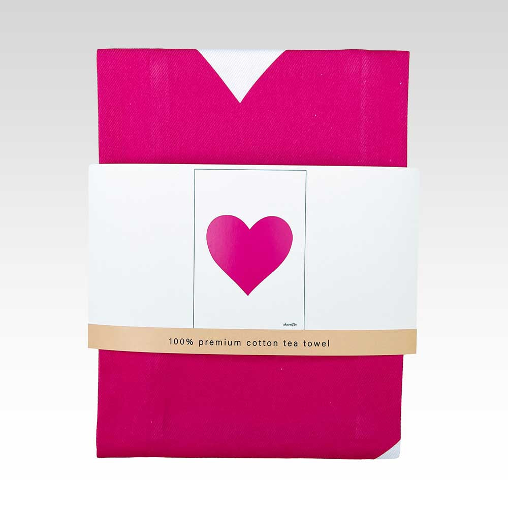 RHICREATIVE: Tea Towel | Pink Heart
