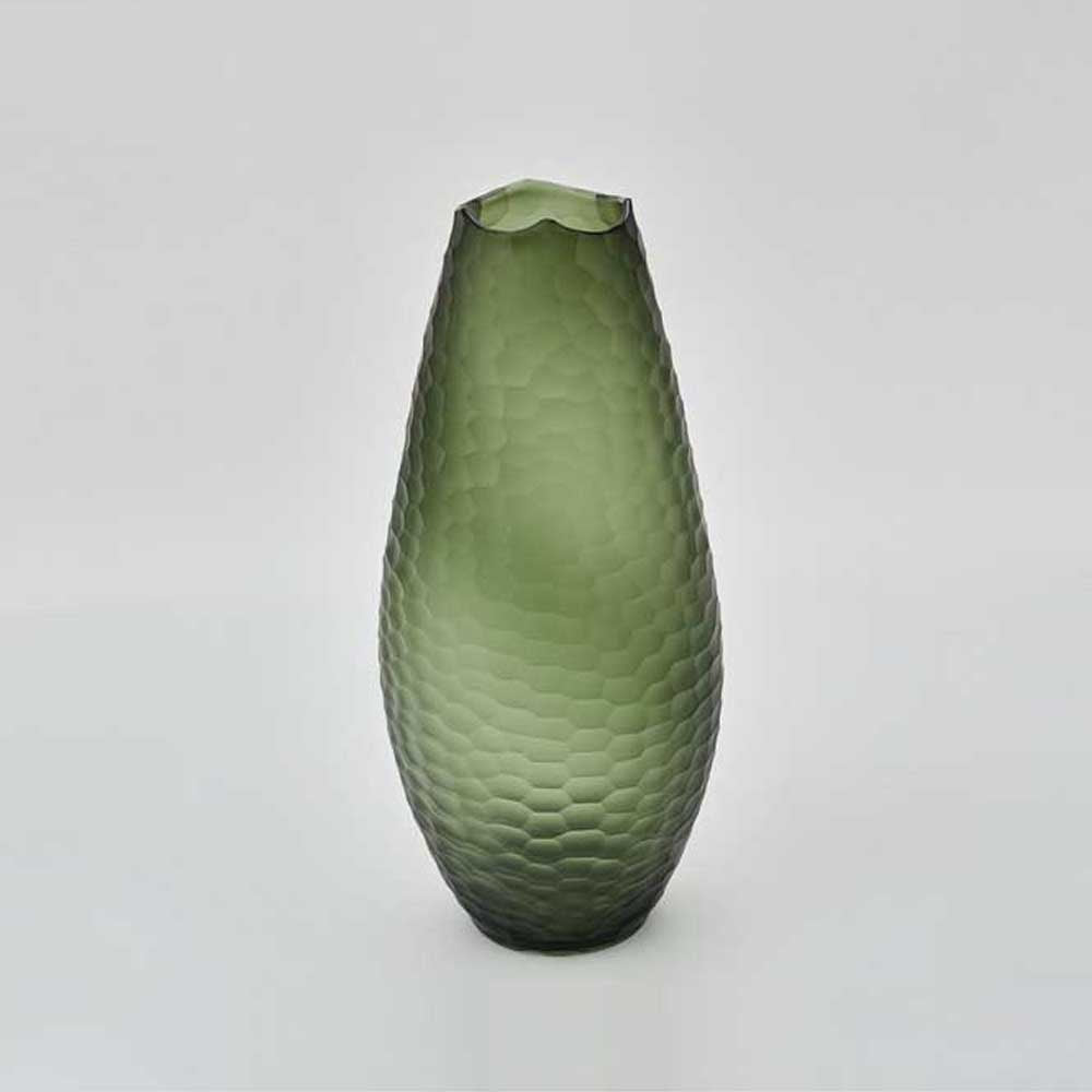 THE FOUNDRY: Briolette Vase Moss | Tall