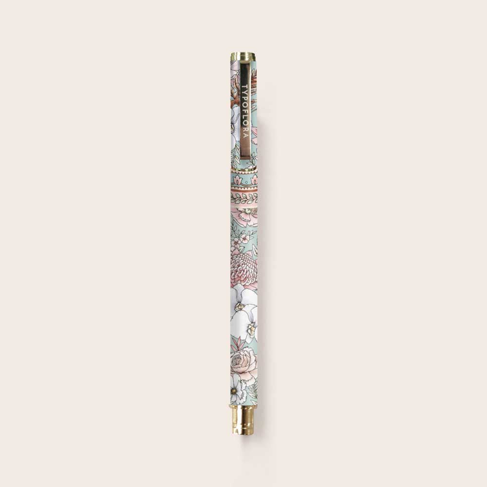 TYPOFLORA: Rollerball Pen | Bouquet in Soft Blue