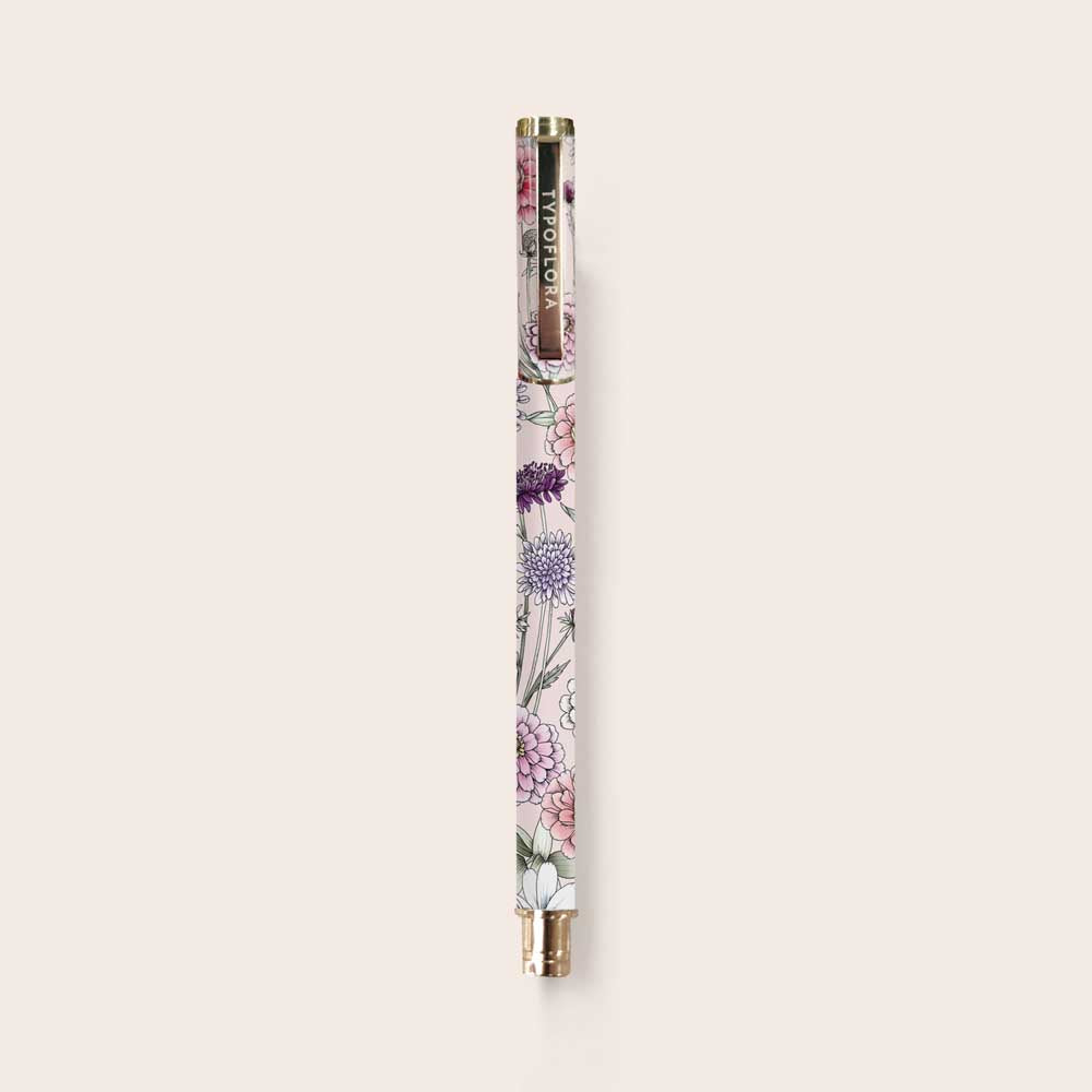 TYPOFLORA: Rollerball Pen | Flower Field In Pink