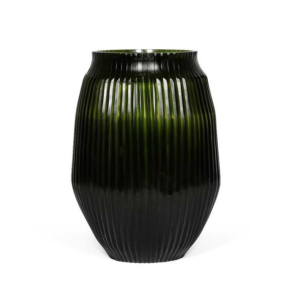 BRIAN TUNKS: Cut Glass Vase Medium | Leaf