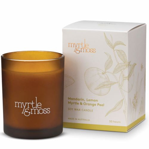 MYRTLE & MOSS: Soy Wax Candle | Mandarin, Lemon Myrtle & Orange Peel