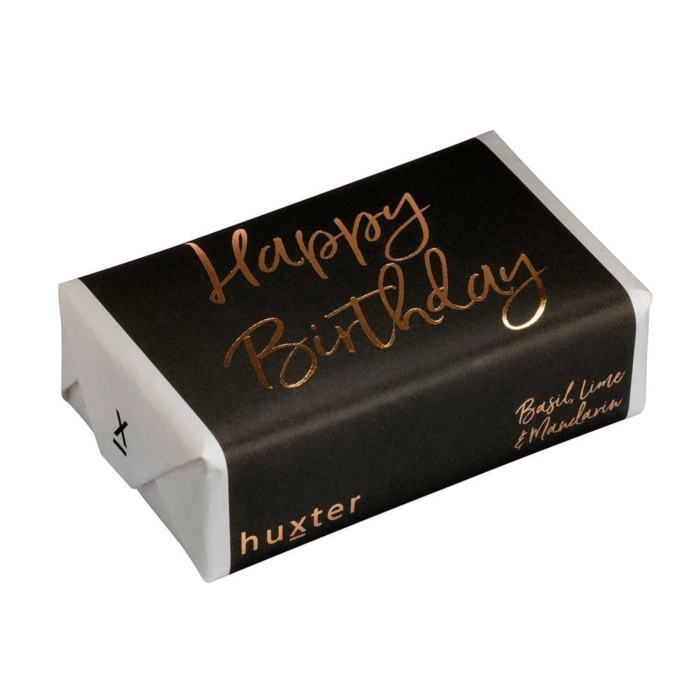 HUXTER: Soap | Happy Birthday - Black & Gold